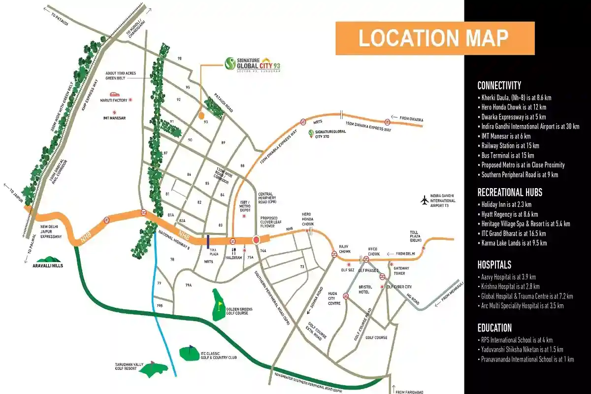 Signum Plaza 93 Location Map