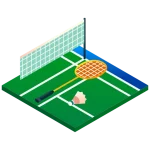Basketball and tennis court inside SPR Estate